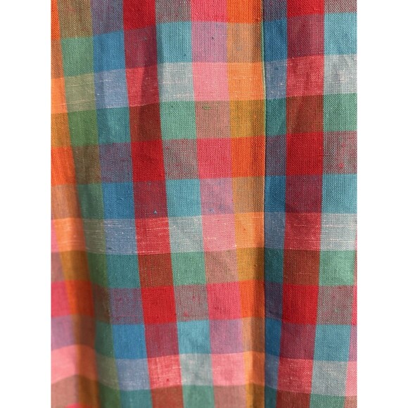 Vintage Nordstrom Trendy Colorful Plaid Vest Size 12 - Picture 7 of 11